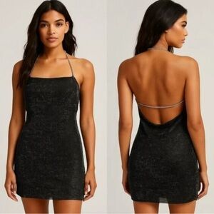 Choosy Eve Crystal Rhinestone Mini Dress NWT